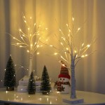 led twig birch table tree light on table