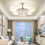 LED Crystal Ceiling Chandelier with 5/7 Heads and Remote – Modern Lighting Fixture
